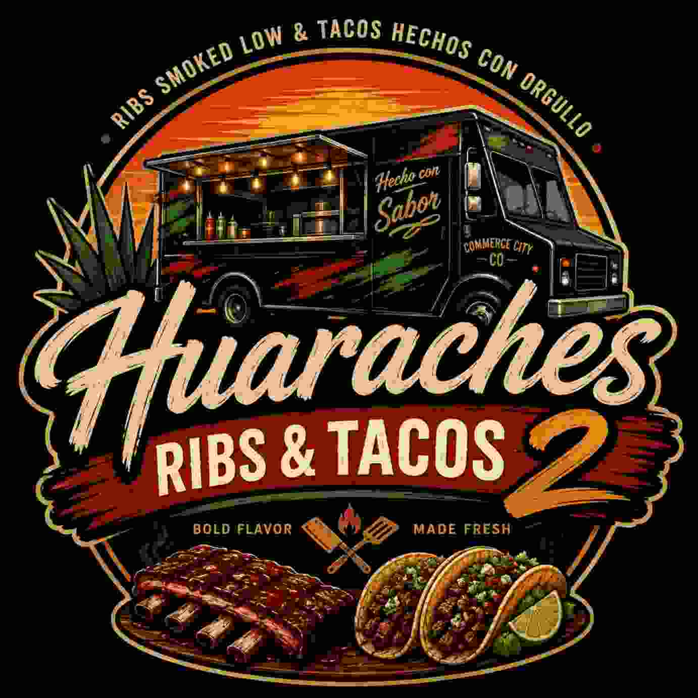 Huaraches Ribs & Tacos 2 logo